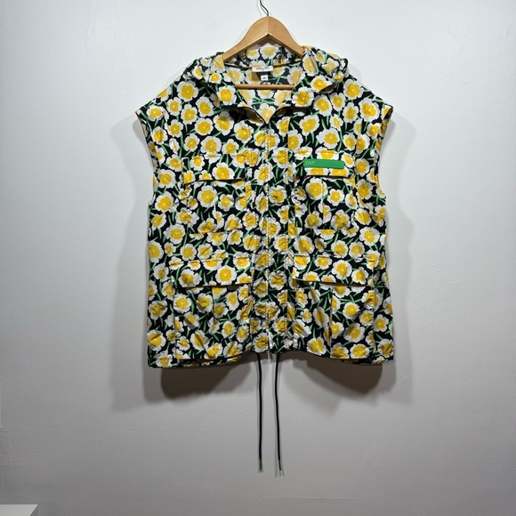 Diane Von Furstenberg Floral Hooded Vest - Picture 2 of 14